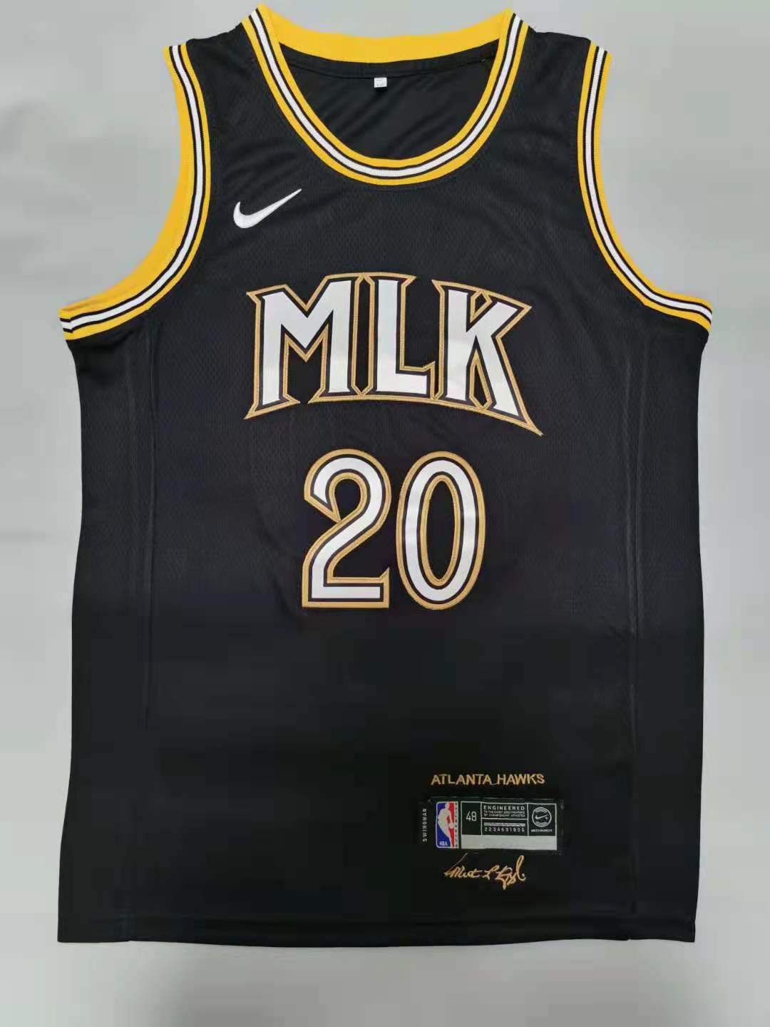 Men Atlanta Hawks #20 Collins Black 2021 Nike Game NBA Jersey->dallas mavericks->NBA Jersey